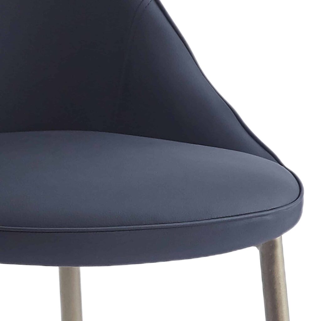 Cleo Side Chair, Set of 2, in Black and Aged Gold - Image 6
