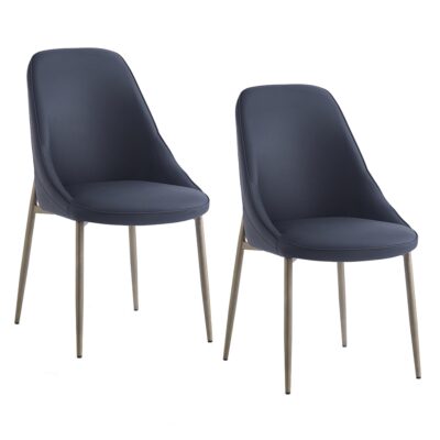 Cleo Side Chair, Set of 2, in Black and Aged Gold 202-636BK 202 636BK 6