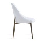 Cleo Side Chair, Set of 2, in White and Aged Gold 202-636WT 202 636WT 3