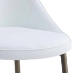 Cleo Side Chair, Set of 2, in White and Aged Gold 202-636WT 202 636WT 5