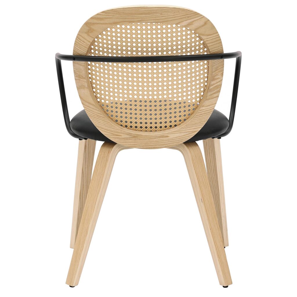 Orias Dining Chair, set of 2 in Light Oak and Black - Image 3