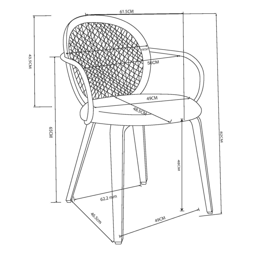 Orias Dining Chair, set of 2 in Light Oak and Black - Image 8