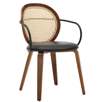 Orias Dining Chair, set of 2 in Walnut and Black