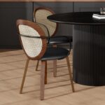 Orias Dining Chair, set of 2 in Walnut and Black 202-660WAL 202 660WAL 1