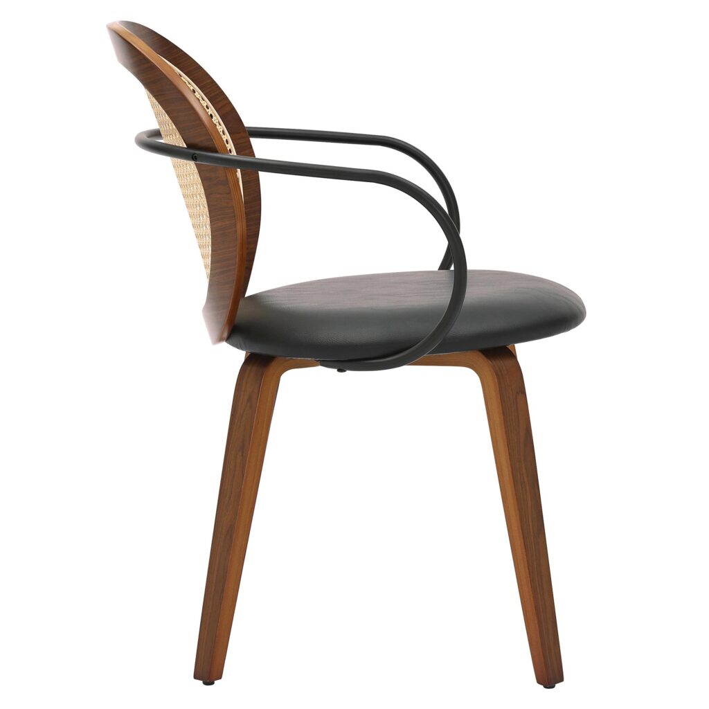 Orias Dining Chair, set of 2 in Walnut and Black - Image 4