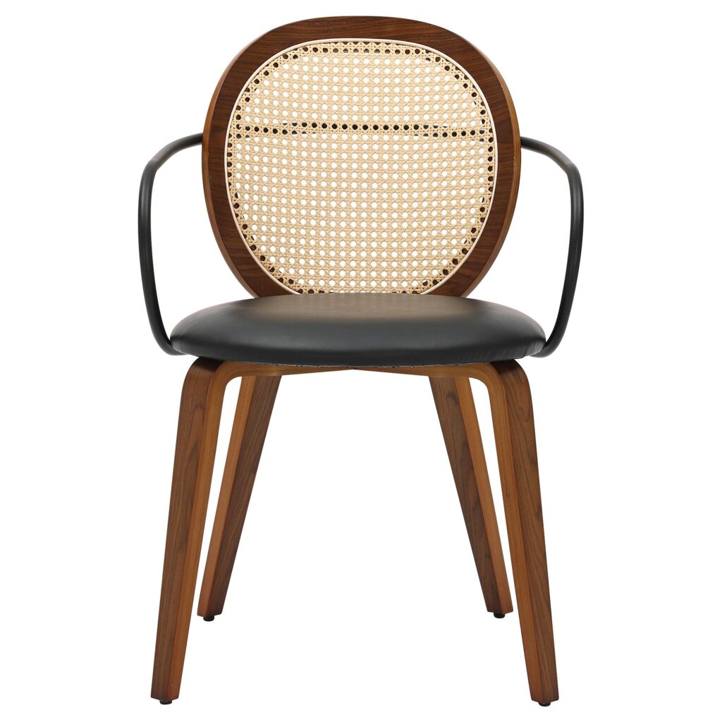 Orias Dining Chair, set of 2 in Walnut and Black - Image 5