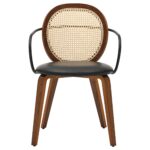 Orias Dining Chair, set of 2 in Walnut and Black 202-660WAL 202 660WAL 4