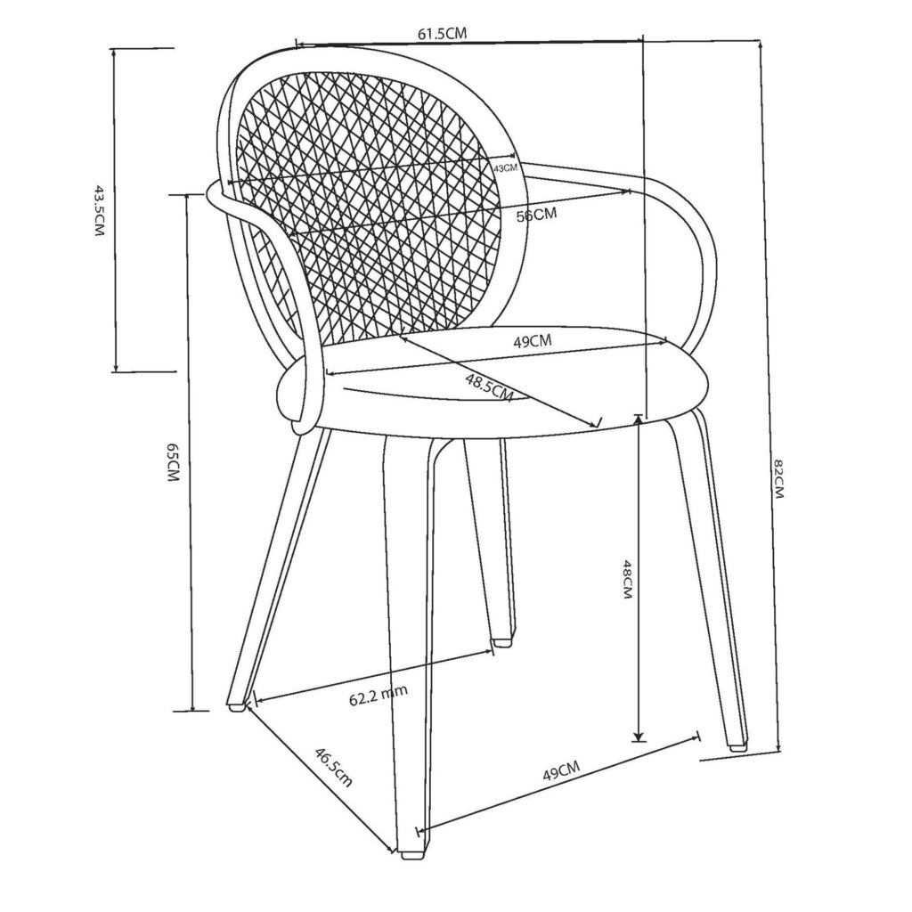 Orias Dining Chair, set of 2 in Walnut and Black - Image 8
