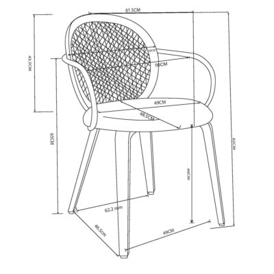 Orias Dining Chair, set of 2 in Walnut and Black 202-660WAL 202 660WAL LD