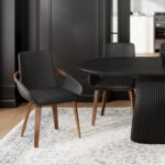 Caspian Dining Chair, set of 2 in Black and Dark Walnut 202-664BLK 202 664BLK 1