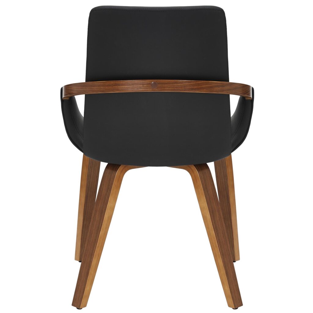 Caspian Dining Chair, set of 2 in Black and Dark Walnut - Image 3