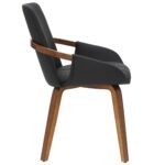 Caspian Dining Chair, set of 2 in Black and Dark Walnut 202-664BLK 202 664BLK 3