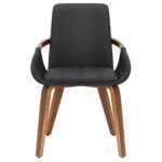 Caspian Dining Chair, set of 2 in Black and Dark Walnut 202-664BLK 202 664BLK 4