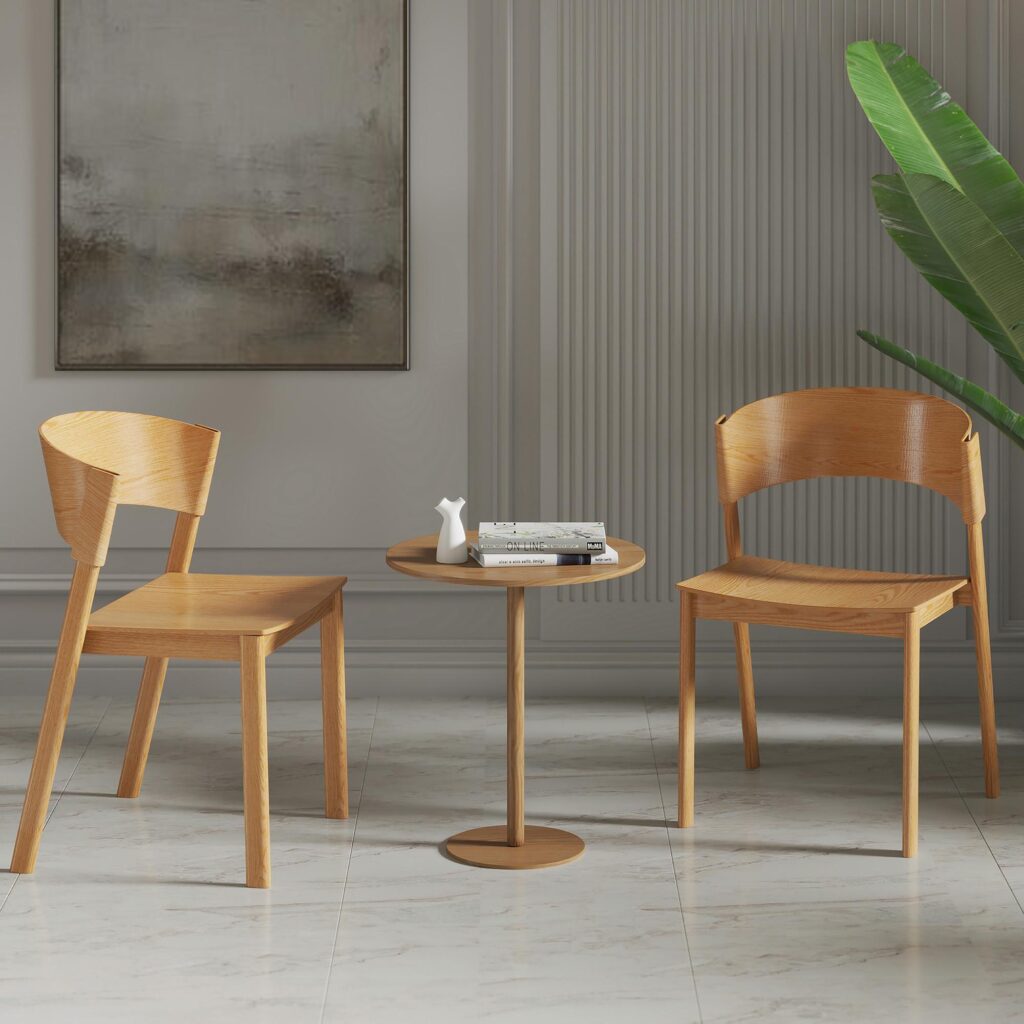 Elias Dining Chair, Set of 2 in Natural - Image 2