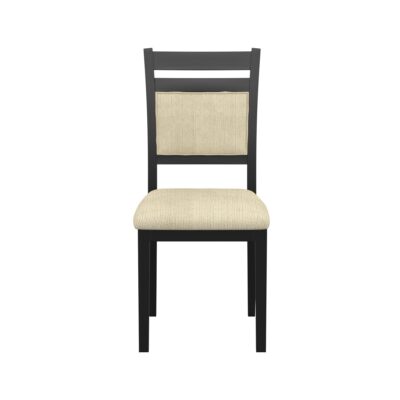 Conrad Dining Chair, Set of 2 in Black & Beige 202-863BLK 202 863BLK 4