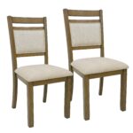 Conrad Dining Chair, Set of 2 in Walnut & Beige 202-863WAL 202 863WAL 6