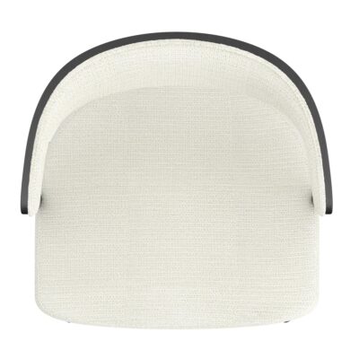 Kazan Dining Chair, Set of 2 in Ivory Performance Fabric & Black Metal 202-904IV 202 904IV 5