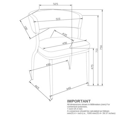 Kazan Dining Chair, Set of 2 in Ivory Performance Fabric & Black Metal 202-904IV 202 904IV LD