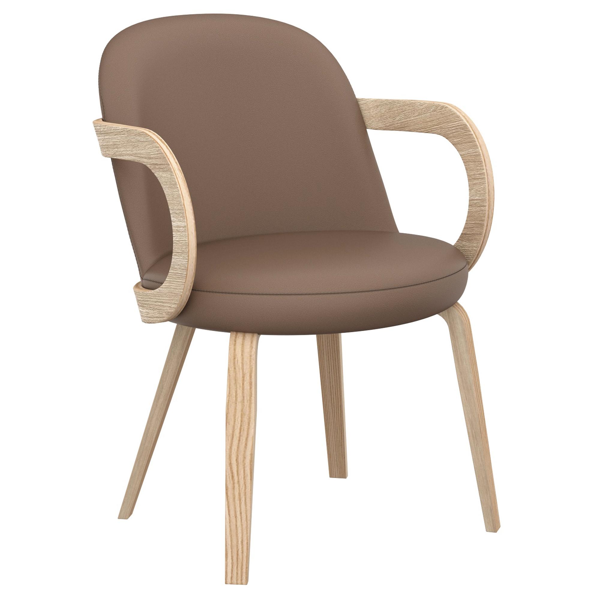 Celest Dining/Lounge Chair, Set of 2 in Dark Taupe and Natural 1 Celest Dining/Lounge Chair, Set of 2 in Dark Taupe and Natural