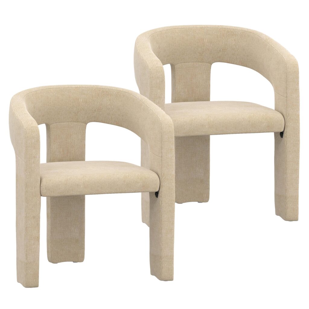Amara Dining Chair, Set of 2 in Beige - Image 7