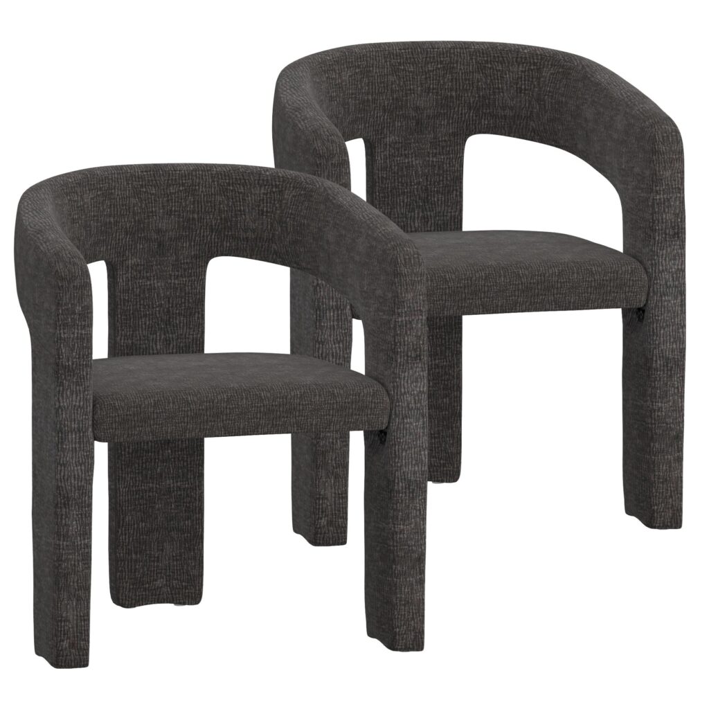 Amara Dining Chair, Set of 2 in Charcoal - Image 7