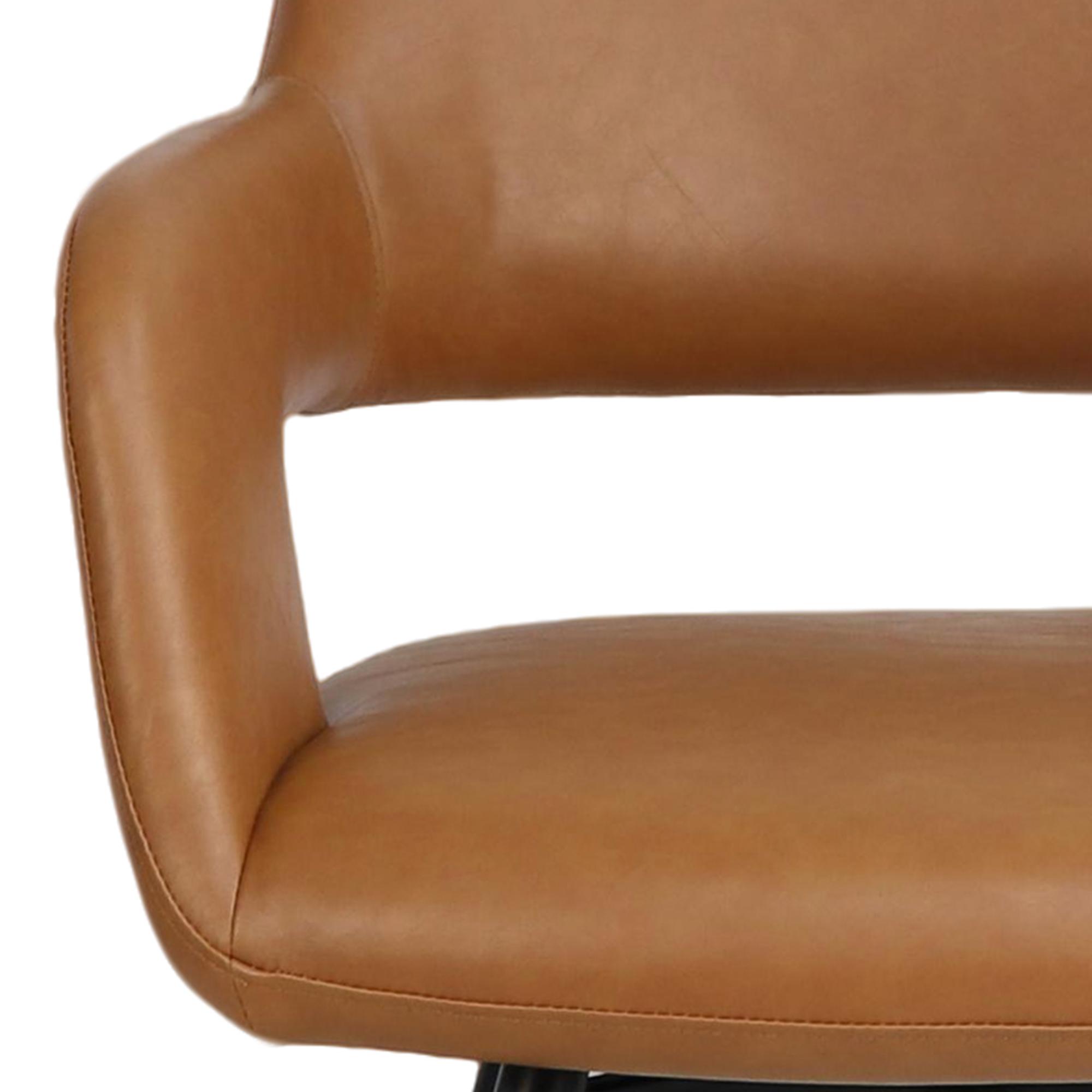 Ryder Swivel Dining and Accent Chair, Set of 2 in Camel and Black 6 Ryder Swivel Dining and Accent Chair, Set of 2 in Camel and Black - Image 6