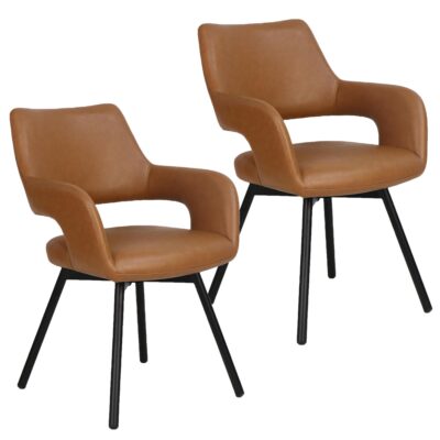 Ryder Swivel Dining and Accent Chair, Set of 2 in Camel and Black 14 Ryder Swivel Dining and Accent Chair, Set of 2 in Camel and Black 202-959CAM 202 959CAM 6