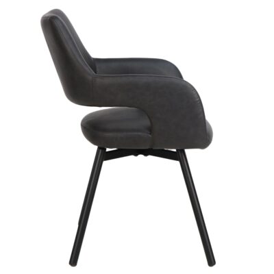 Ryder Swivel Dining and Accent Chair, Set of 2 in Charcoal and Black 11 Ryder Swivel Dining and Accent Chair, Set of 2 in Charcoal and Black 202-959CH 202 959CH 3