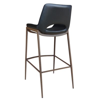 Icona 30" Bar Stool in Black Seat and Walnut Base 203-067BK_WAL 203 067BK WAL 2