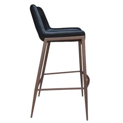 Icona 30" Bar Stool in Black Seat and Walnut Base 203-067BK_WAL 203 067BK WAL 3