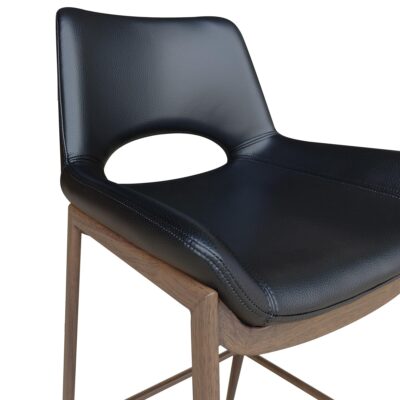 Icona 30" Bar Stool in Black Seat and Walnut Base 203-067BK_WAL 203 067BK WAL 6