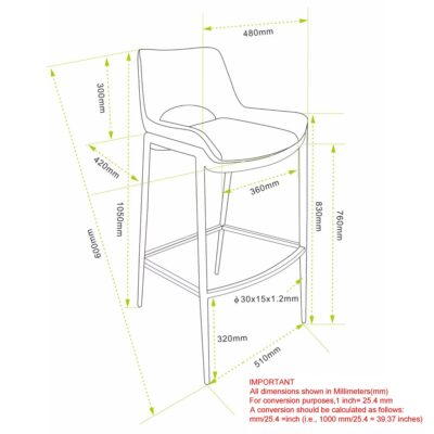 Icona 30" Bar Stool in Black Seat and Walnut Base 203-067BK_WAL 203 067BK WAL LD