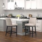 Jace 26" Counter Stool, Set of 2, in Beige Fabric and Black 203-082BEG_BK 203 082BEG BK 1