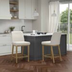 Jace 26" Counter Stool, Set of 2, in Beige Fabric and Natural 203-082BEG_NT 203 082BEG NT 1