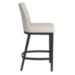 Jace 26" Counter Stool, Set of 2, in Beige Faux Leather and Black 203-082PUBG_BK 203 082PUBG BK 3