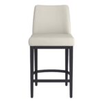 Jace 26" Counter Stool, Set of 2, in Beige Faux Leather and Black 203-082PUBG_BK 203 082PUBG BK 4