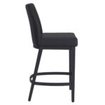 Jace 26" Counter Stool, Set of 2, in Black Faux Leather and Black 203-082PUBLK_BK 203 082PUBLK BK 3