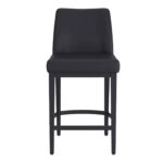 Jace 26" Counter Stool, Set of 2, in Black Faux Leather and Black 203-082PUBLK_BK 203 082PUBLK BK 4