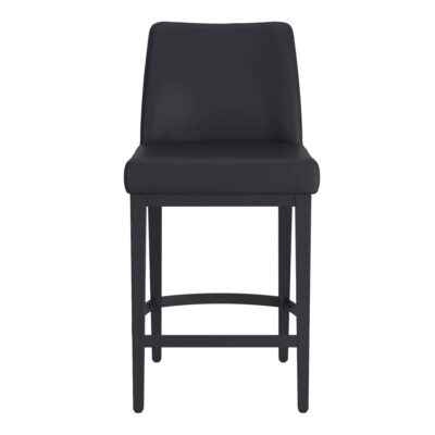 Jace 26" Counter Stool, Set of 2, in Black Faux Leather and Black 12 Jace 26" Counter Stool, Set of 2, in Black Faux Leather and Black 203-082PUBLK_BK 203 082PUBLK BK 4