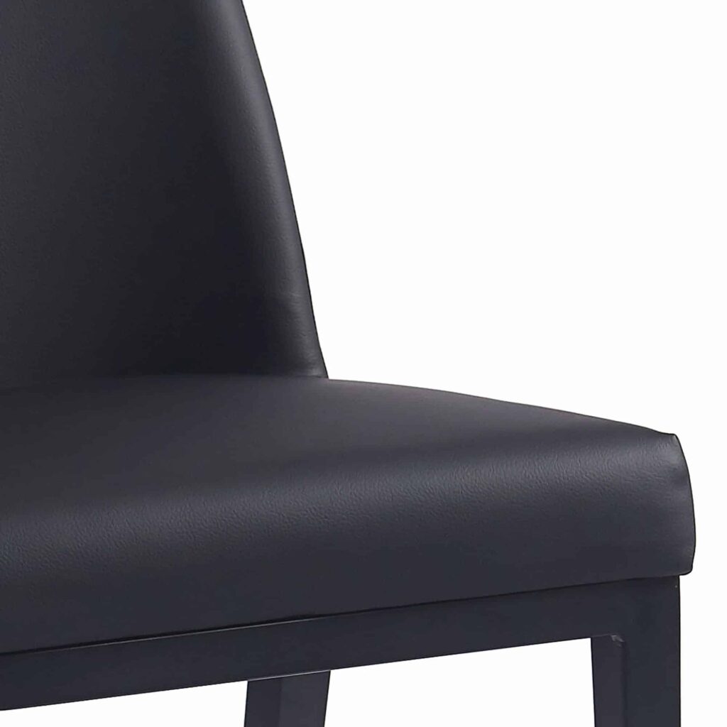 Jace 26" Counter Stool, Set of 2, in Black Faux Leather and Black - Image 6