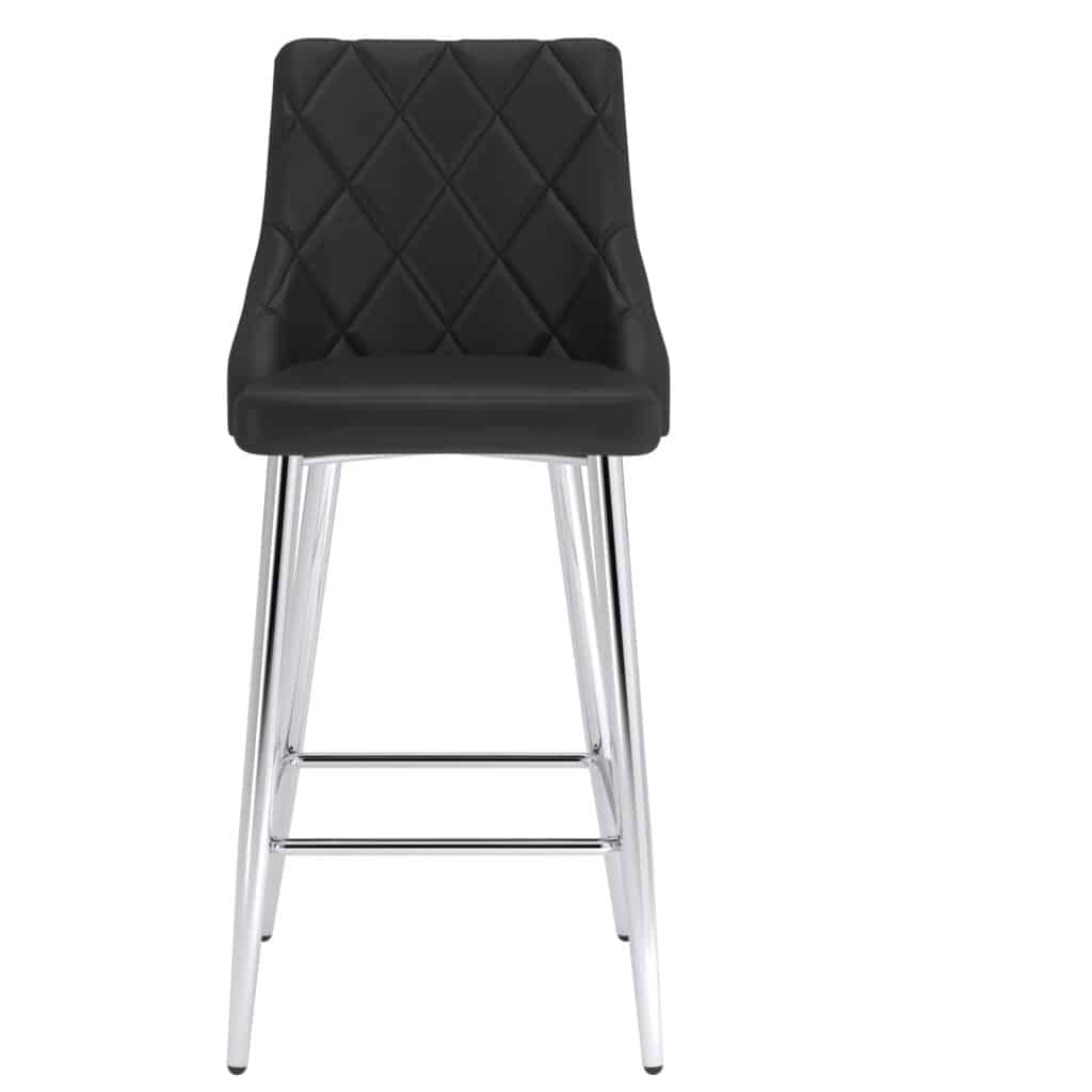 Devo 26" Counter Stool, Set of 2, in Black - Image 4