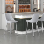 Devo 26" Counter Stool, Set of 2, in Light Grey 203-087LG 203 087LG 1