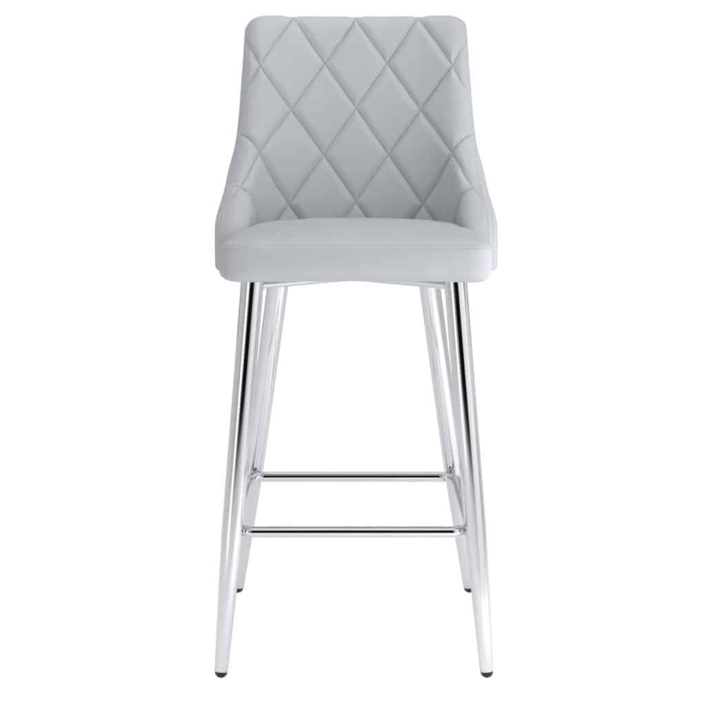 Devo 26" Counter Stool, Set of 2, in Light Grey - Image 4