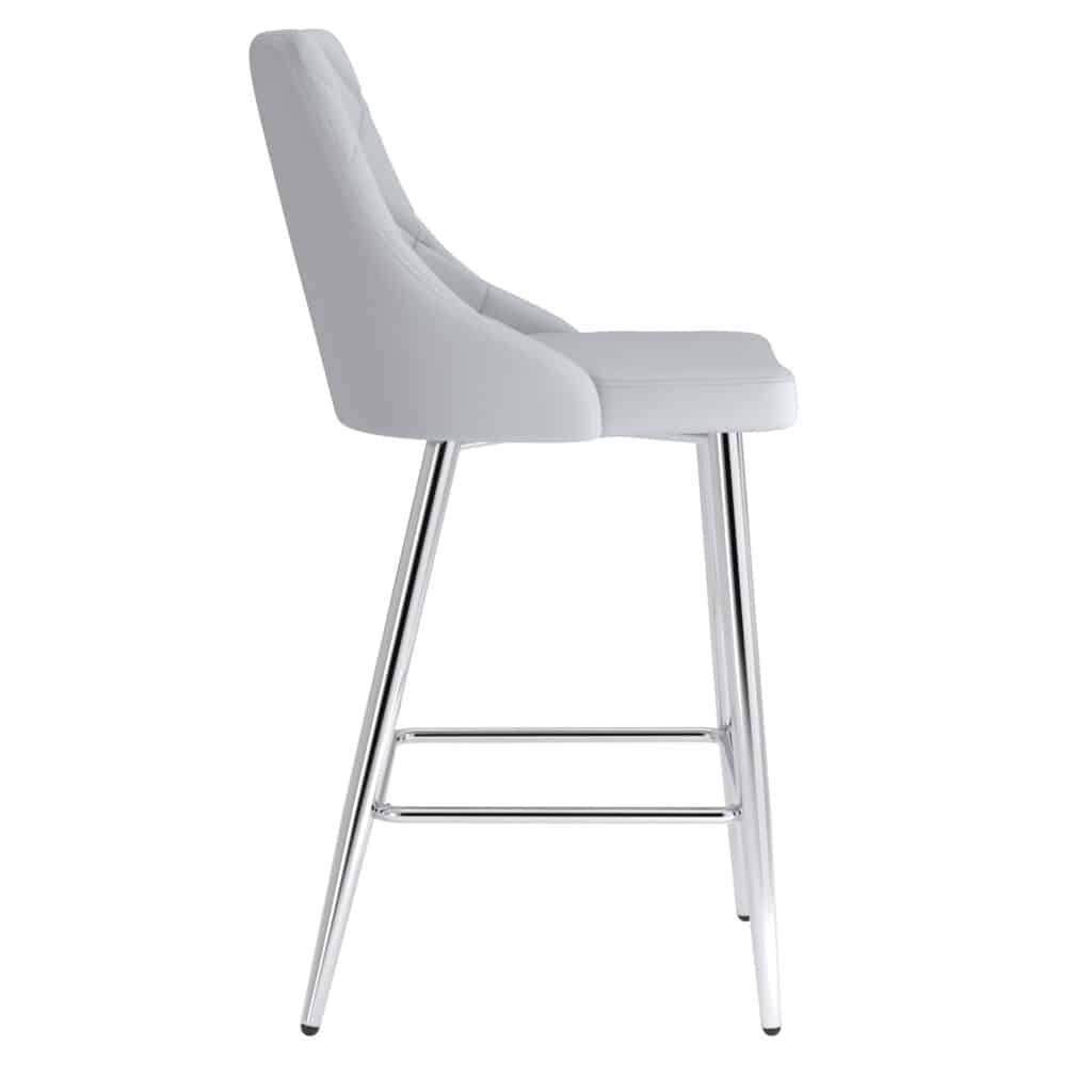 Devo 26" Counter Stool, Set of 2, in Light Grey - Image 5