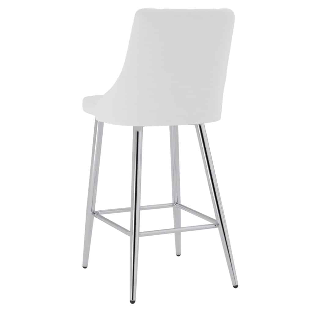 Devo 26" Counter Stool, Set of 2, in White - Image 3