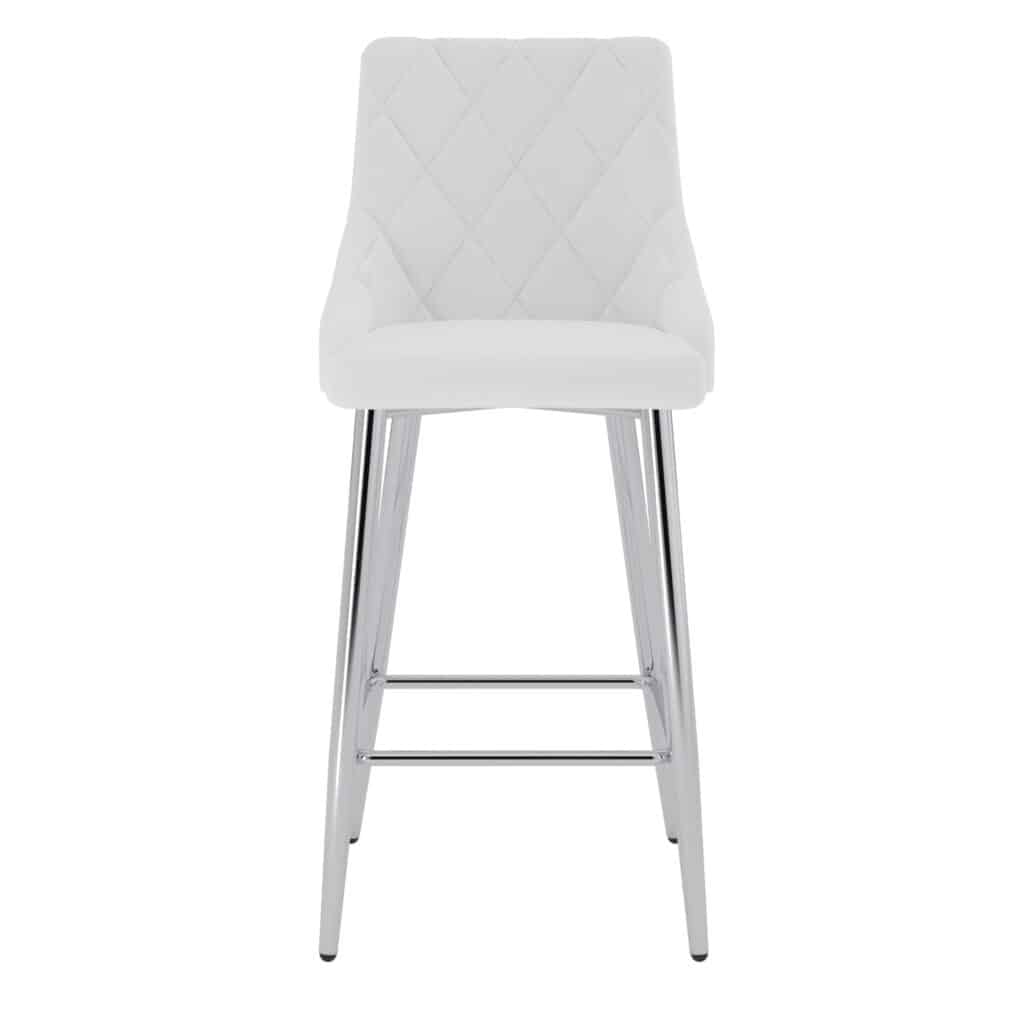 Devo 26" Counter Stool, Set of 2, in White - Image 4