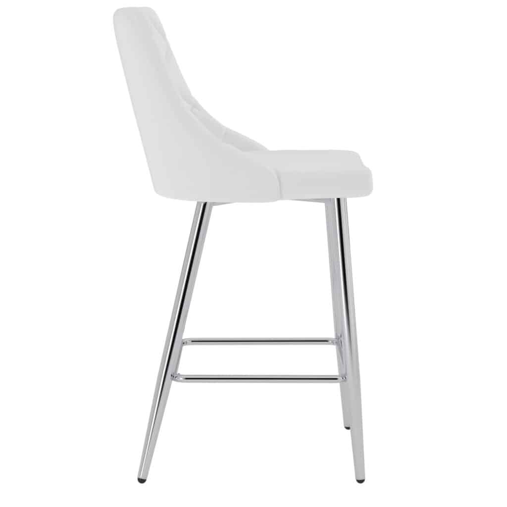 Devo 26" Counter Stool, Set of 2, in White - Image 5