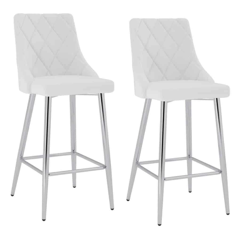 Devo 26" Counter Stool, Set of 2, in White - Image 7