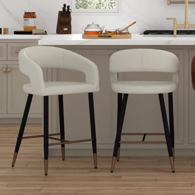 Crimson 26" Counter Stool, set of 2, in Beige and Black 9 Crimson 26" Counter Stool, set of 2, in Beige and Black 203-096BEG 203 096BEG 1