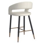 Crimson 26" Counter Stool, set of 2, in Beige and Black 203-096BEG 203 096BEG 2